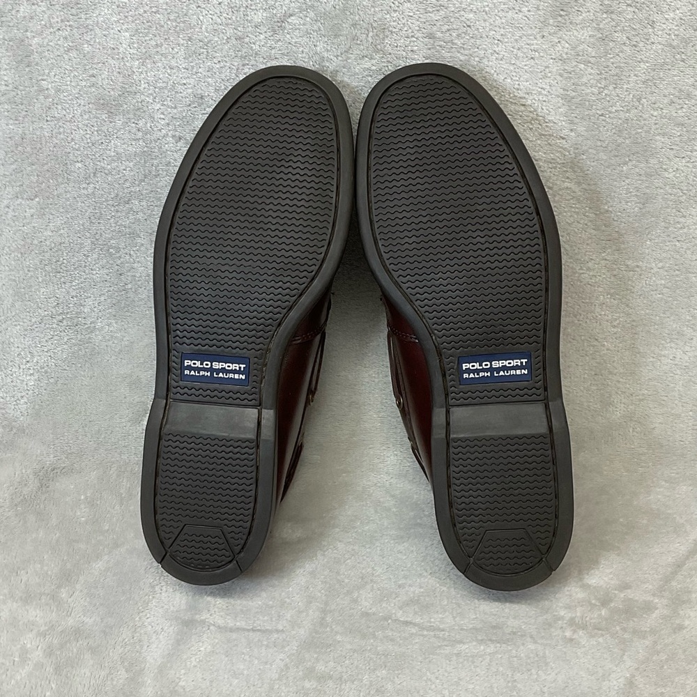 Polo Sport Ralph Lauren Brown Leather Boat Shoes Mens Sz 10D - Picture 5 of 6